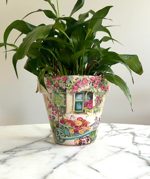 Decoupage Flower Pot
